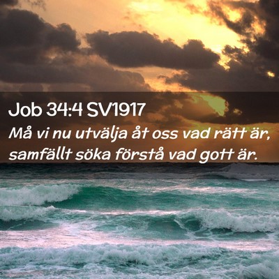 Picture 02 - Job 34:4 SV1917 - Må vi nu utvälja åt oss vad rätt är, - Bible Verse Picture