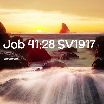 Picture 02 - Job 41:28 SV1917 -  - Bible Verse Picture