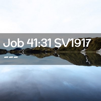 Picture 02 - Job 41:31 SV1917 -  - Bible Verse Picture