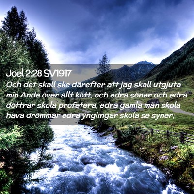 Picture 02 - Joel 2:28 SV1917 - Och det skall ske därefter att jag skall utgjuta - Bible Verse Picture