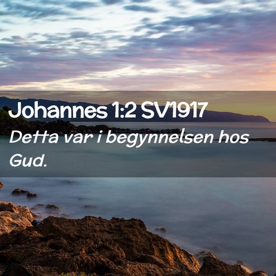 Picture 02 - Johannes 1:2 SV1917 - Detta var i begynnelsen hos - Bible Verse Picture