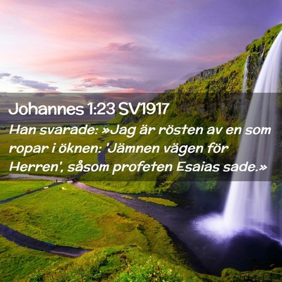 Picture 02 - Johannes 1:23 SV1917 - Han svarade: »Jag är rösten av en som ropar i - Bible Verse Picture