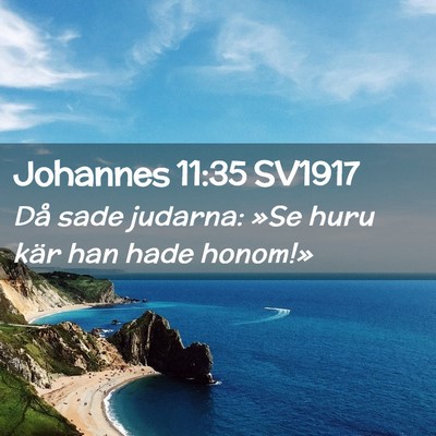Picture 02 - Johannes 11:35 SV1917 - Då sade judarna: »Se huru kär han hade - Bible Verse Picture