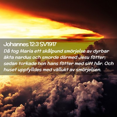 Picture 02 - Johannes 12:3 SV1917 - Då tog Maria ett skålpund smörjelse av dyrbar - Bible Verse Picture