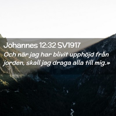 Picture 02 - Johannes 12:32 SV1917 - Och när jag har blivit upphöjd från jorden, - Bible Verse Picture