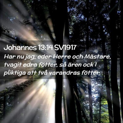 Picture 02 - Johannes 13:14 SV1917 - Har nu jag, eder Herre och Mästare, tvagit edra - Bible Verse Picture