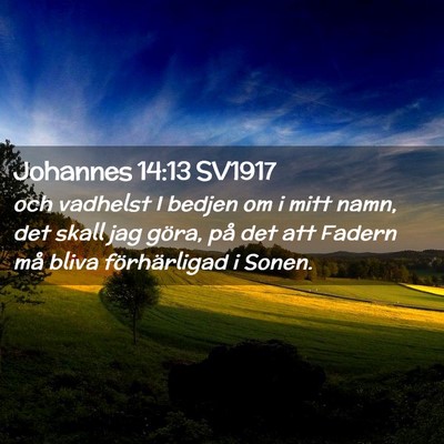 Picture 02 - Johannes 14:13 SV1917 - och vadhelst I bedjen om i mitt namn, det skall - Bible Verse Picture