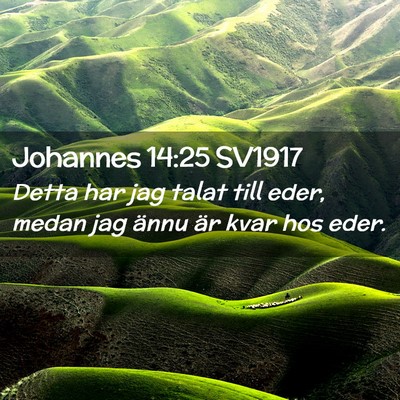 Picture 02 - Johannes 14:25 SV1917 - Detta har jag talat till eder, medan jag ännu - Bible Verse Picture
