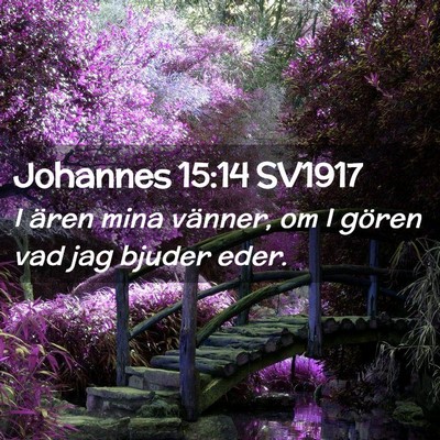 Picture 02 - Johannes 15:14 SV1917 - I ären mina vänner, om I gören vad jag bjuder - Bible Verse Picture