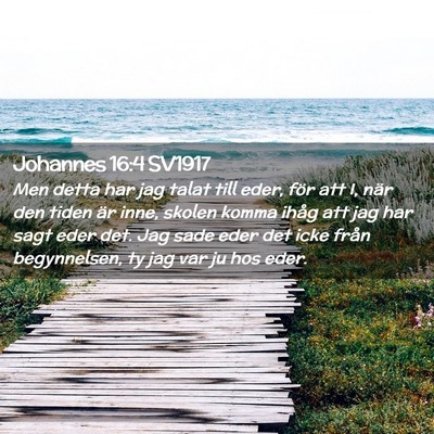 Picture 02 - Johannes 16:4 SV1917 - Men detta har jag talat till eder, för att I, - Bible Verse Picture