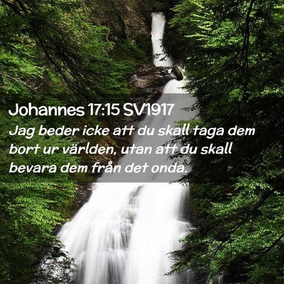 Picture 02 - Johannes 17:15 SV1917 - Jag beder icke att du skall taga dem bort ur - Bible Verse Picture