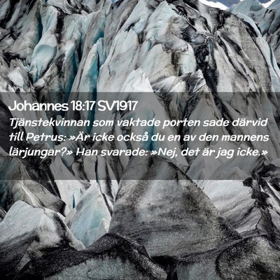 Picture 02 - Johannes 18:17 SV1917 - Tjänstekvinnan som vaktade porten sade därvid - Bible Verse Picture