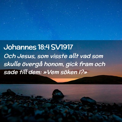 Picture 02 - Johannes 18:4 SV1917 - Och Jesus, som visste allt vad som skulle - Bible Verse Picture