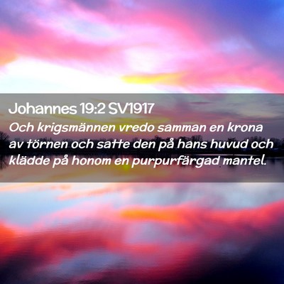Picture 02 - Johannes 19:2 SV1917 - Och krigsmännen vredo samman en krona av törnen - Bible Verse Picture