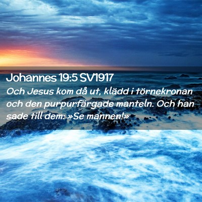 Picture 02 - Johannes 19:5 SV1917 - Och Jesus kom då ut, klädd i törnekronan och - Bible Verse Picture