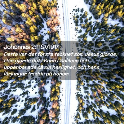 Picture 02 - Johannes 2:11 SV1917 - Detta var det första tecknet som Jesus gjorde. - Bible Verse Picture