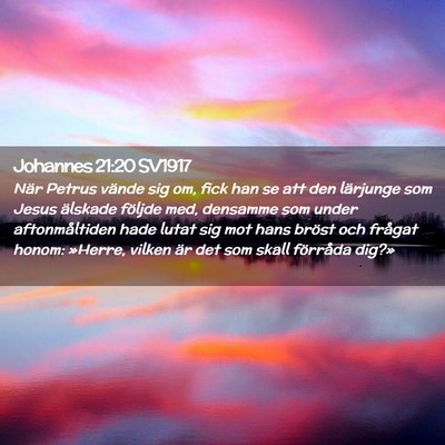 Picture 02 - Johannes 21:20 SV1917 - När Petrus vände sig om, fick han se att den - Bible Verse Picture