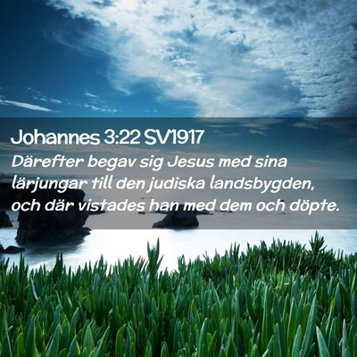 Picture 02 - Johannes 3:22 SV1917 - Därefter begav sig Jesus med sina lärjungar - Bible Verse Picture