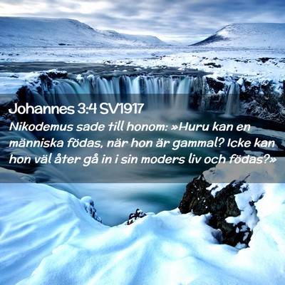 Picture 02 - Johannes 3:4 SV1917 - Nikodemus sade till honom: »Huru kan en - Bible Verse Picture