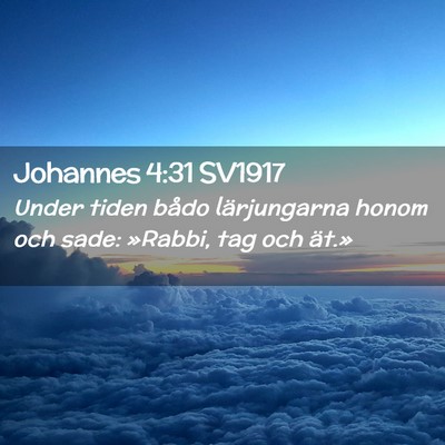 Picture 02 - Johannes 4:31 SV1917 - Under tiden bådo lärjungarna honom och sade: - Bible Verse Picture