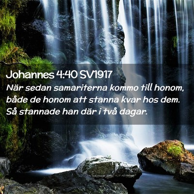Picture 02 - Johannes 4:40 SV1917 - När sedan samariterna kommo till honom, både de - Bible Verse Picture