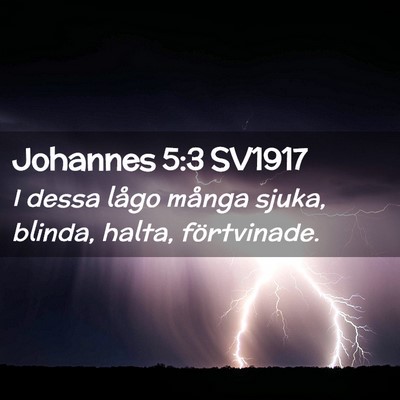 Picture 02 - Johannes 5:3 SV1917 - I dessa lågo många sjuka, blinda, halta, - Bible Verse Picture