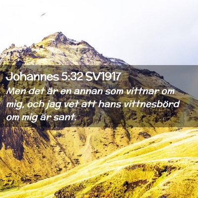 Picture 02 - Johannes 5:32 SV1917 - Men det är en annan som vittnar om mig, och jag - Bible Verse Picture