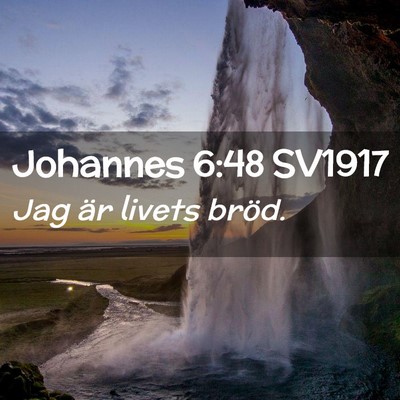 Picture 02 - Johannes 6:48 SV1917 - Jag är livets - Bible Verse Picture