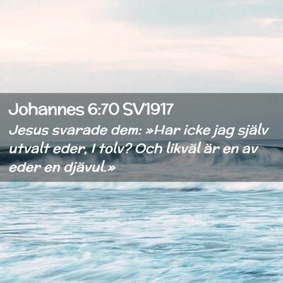 Picture 02 - Johannes 6:70 SV1917 - Jesus svarade dem: »Har icke jag själv utvalt - Bible Verse Picture