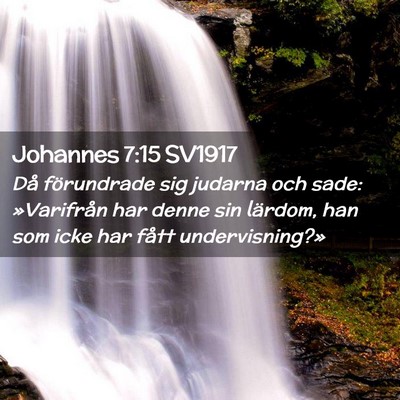 Picture 02 - Johannes 7:15 SV1917 - Då förundrade sig judarna och sade: »Varifrån - Bible Verse Picture