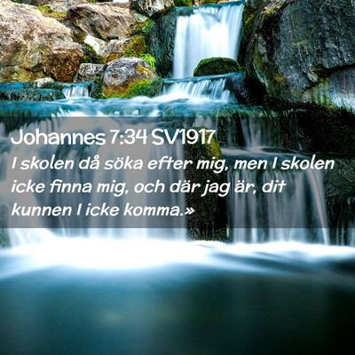 Picture 02 - Johannes 7:34 SV1917 - I skolen då söka efter mig, men I skolen icke - Bible Verse Picture