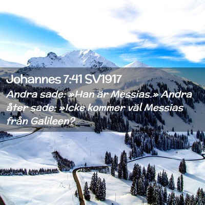 Picture 02 - Johannes 7:41 SV1917 - Andra sade: »Han är Messias.» Andra åter - Bible Verse Picture