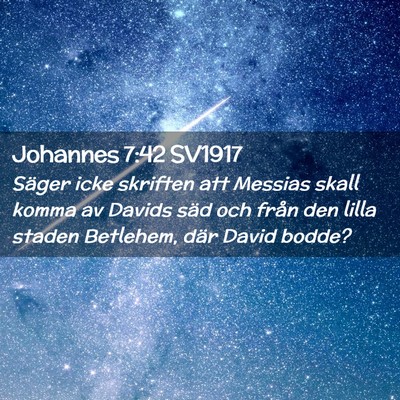 Picture 02 - Johannes 7:42 SV1917 - Säger icke skriften att Messias skall komma av - Bible Verse Picture