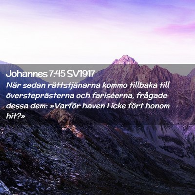 Picture 02 - Johannes 7:45 SV1917 - När sedan rättstjänarna kommo tillbaka till - Bible Verse Picture