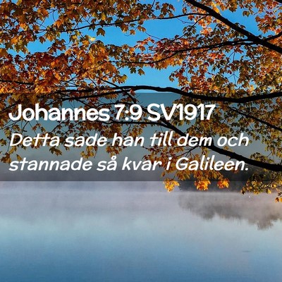 Picture 02 - Johannes 7:9 SV1917 - Detta sade han till dem och stannade så kvar i - Bible Verse Picture