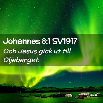 Picture 02 - Johannes 8:1 SV1917 - Och Jesus gick ut till - Bible Verse Picture