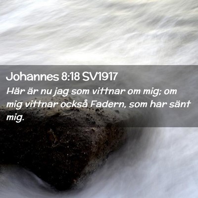 Picture 02 - Johannes 8:18 SV1917 - Här är nu jag som vittnar om mig; om mig - Bible Verse Picture