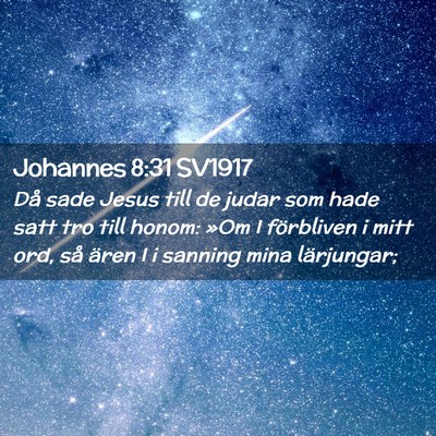 Picture 02 - Johannes 8:31 SV1917 - Då sade Jesus till de judar som hade satt tro - Bible Verse Picture