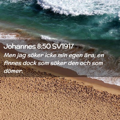 Picture 02 - Johannes 8:50 SV1917 - Men jag söker icke min egen ära; en finnes dock - Bible Verse Picture