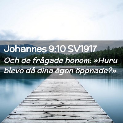 Picture 02 - Johannes 9:10 SV1917 - Och de frågade honom: »Huru blevo då dina - Bible Verse Picture