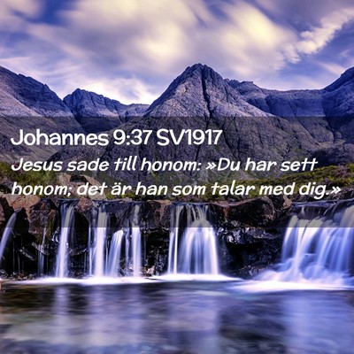 Picture 02 - Johannes 9:37 SV1917 - Jesus sade till honom: »Du har sett honom; det - Bible Verse Picture