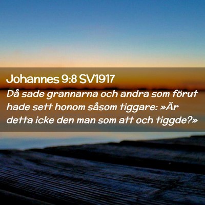Picture 02 - Johannes 9:8 SV1917 - Då sade grannarna och andra som förut hade sett - Bible Verse Picture