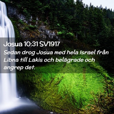 Picture 02 - Josua 10:31 SV1917 - Sedan drog Josua med hela Israel från Libna till - Bible Verse Picture
