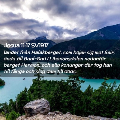 Picture 02 - Josua 11:17 SV1917 - landet från Halakberget, som höjer sig mot - Bible Verse Picture