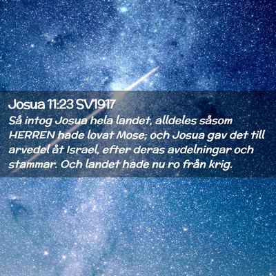 Picture 02 - Josua 11:23 SV1917 - Så intog Josua hela landet, alldeles såsom - Bible Verse Picture