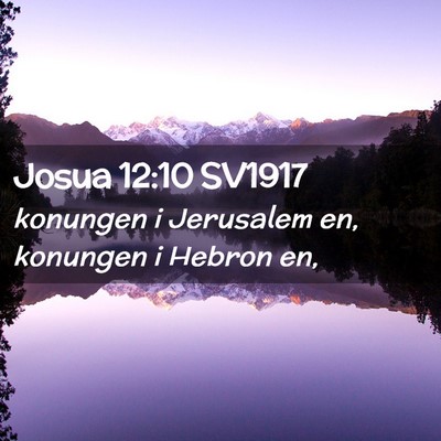Picture 02 - Josua 12:10 SV1917 - konungen i Jerusalem en, konungen i Hebron - Bible Verse Picture