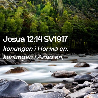 Picture 02 - Josua 12:14 SV1917 - konungen i Horma en, konungen i Arad - Bible Verse Picture