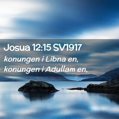 Picture 02 - Josua 12:15 SV1917 - konungen i Libna en, konungen i Adullam - Bible Verse Picture
