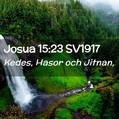 Picture 02 - Josua 15:23 SV1917 - Kedes, Hasor och - Bible Verse Picture