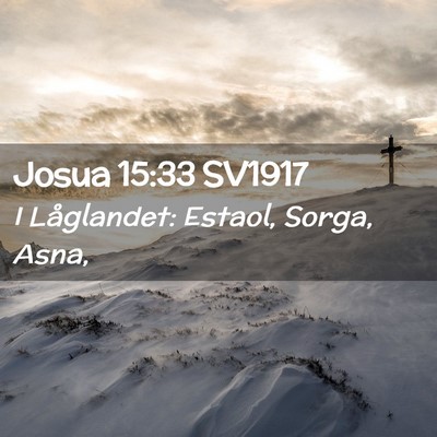 Picture 02 - Josua 15:33 SV1917 - I Låglandet: Estaol, Sorga, - Bible Verse Picture